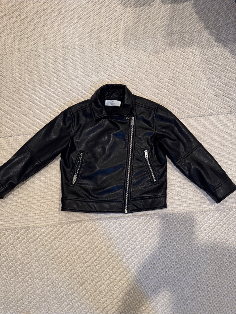 Black Faux Leather Moto Jacket
